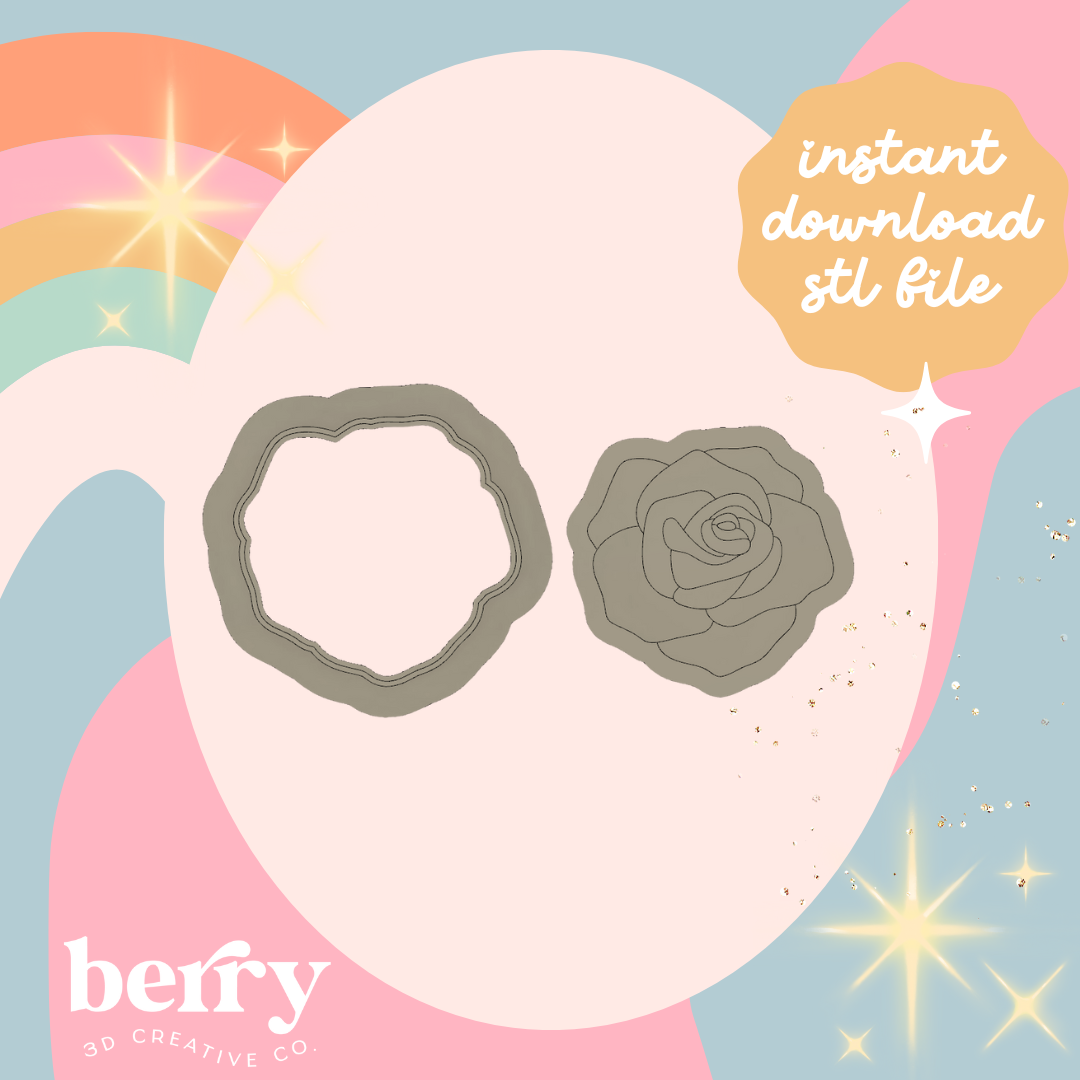Rose Cutter and Stamp stl file