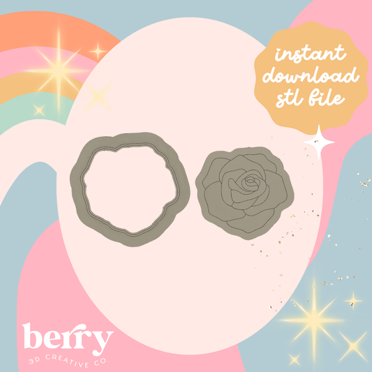 Rose Cutter and Stamp stl file
