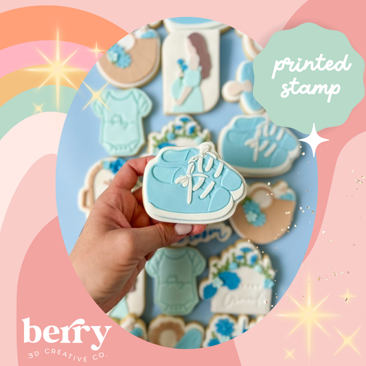 Baby shoes/ Booties embosser with matching cutter