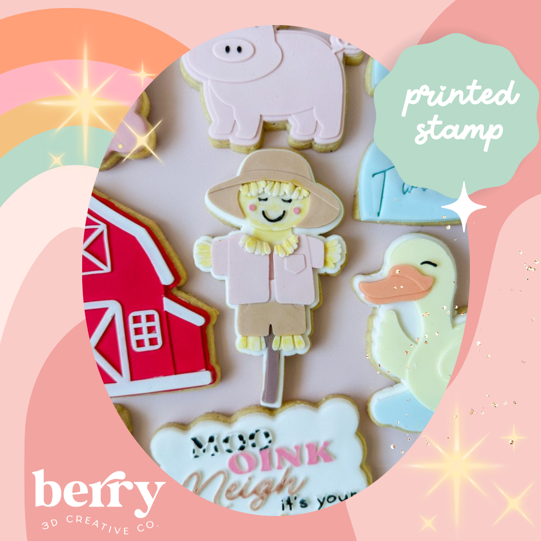 Scarecrow - Barnyard Collection Stamp and matching cutter