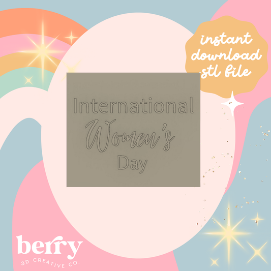 International Women's Day worded stamp