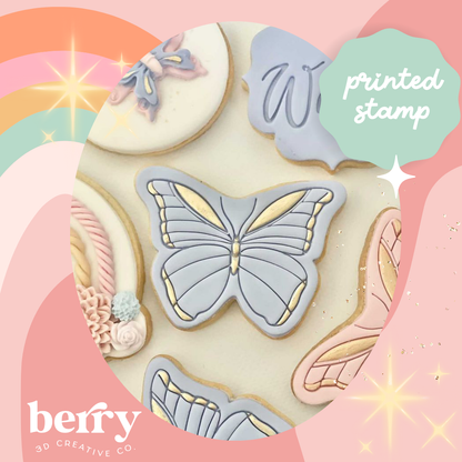 Beautiful Fine Lined Butterfly Embosser