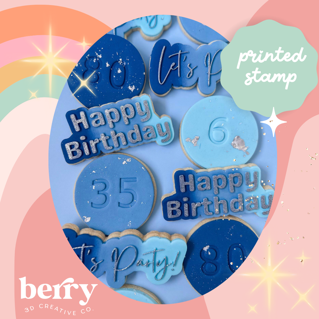 Happy Birthday Debosser and matching cutter