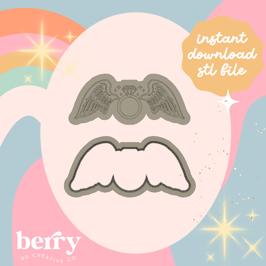 Ring with wings Cutter and Stamp stl file