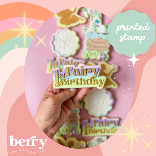 Fairy 1st Birthday Debosser with matching cookie cutter