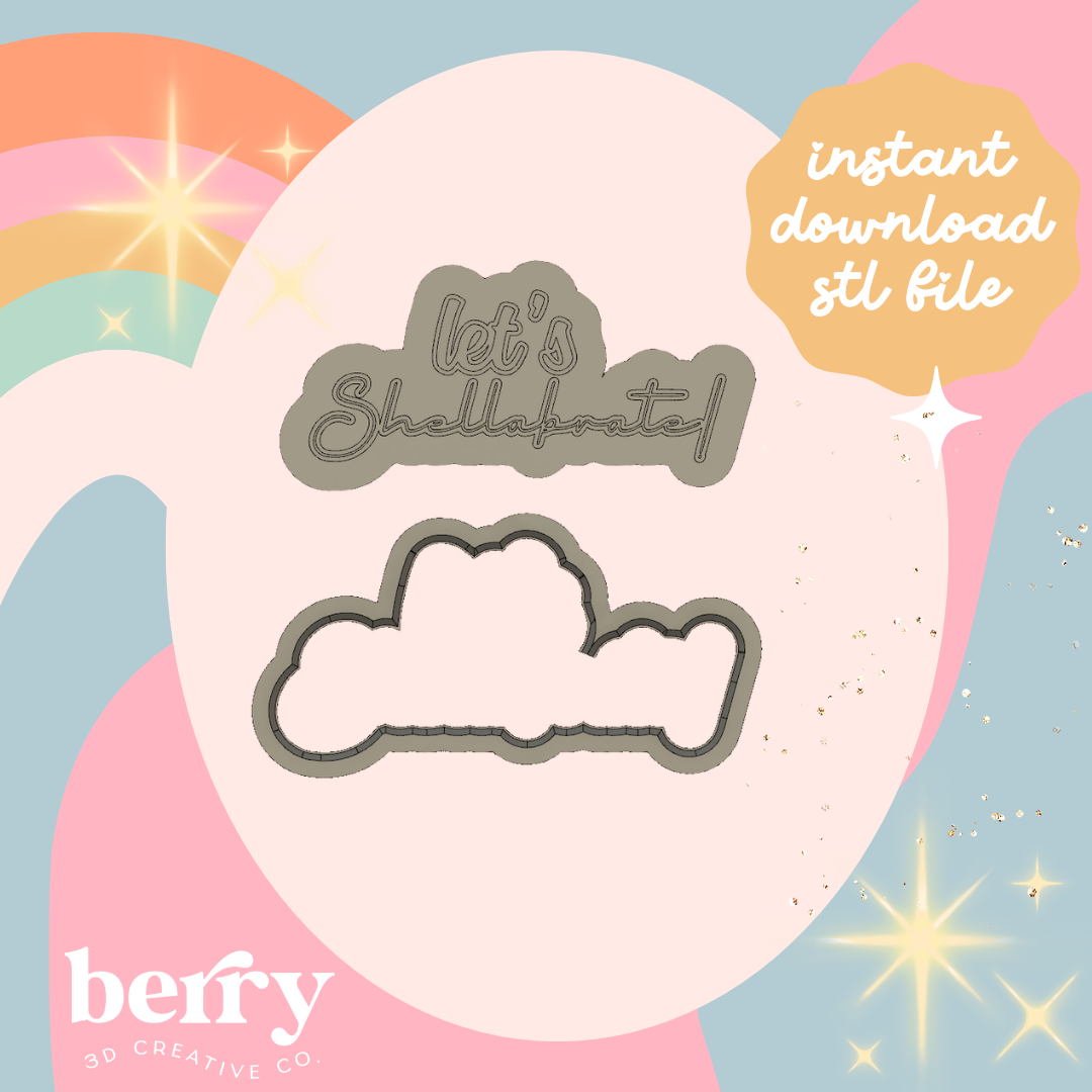 Let's Shellabrate- Mermaid Collection Cutter and Stamp stl file
