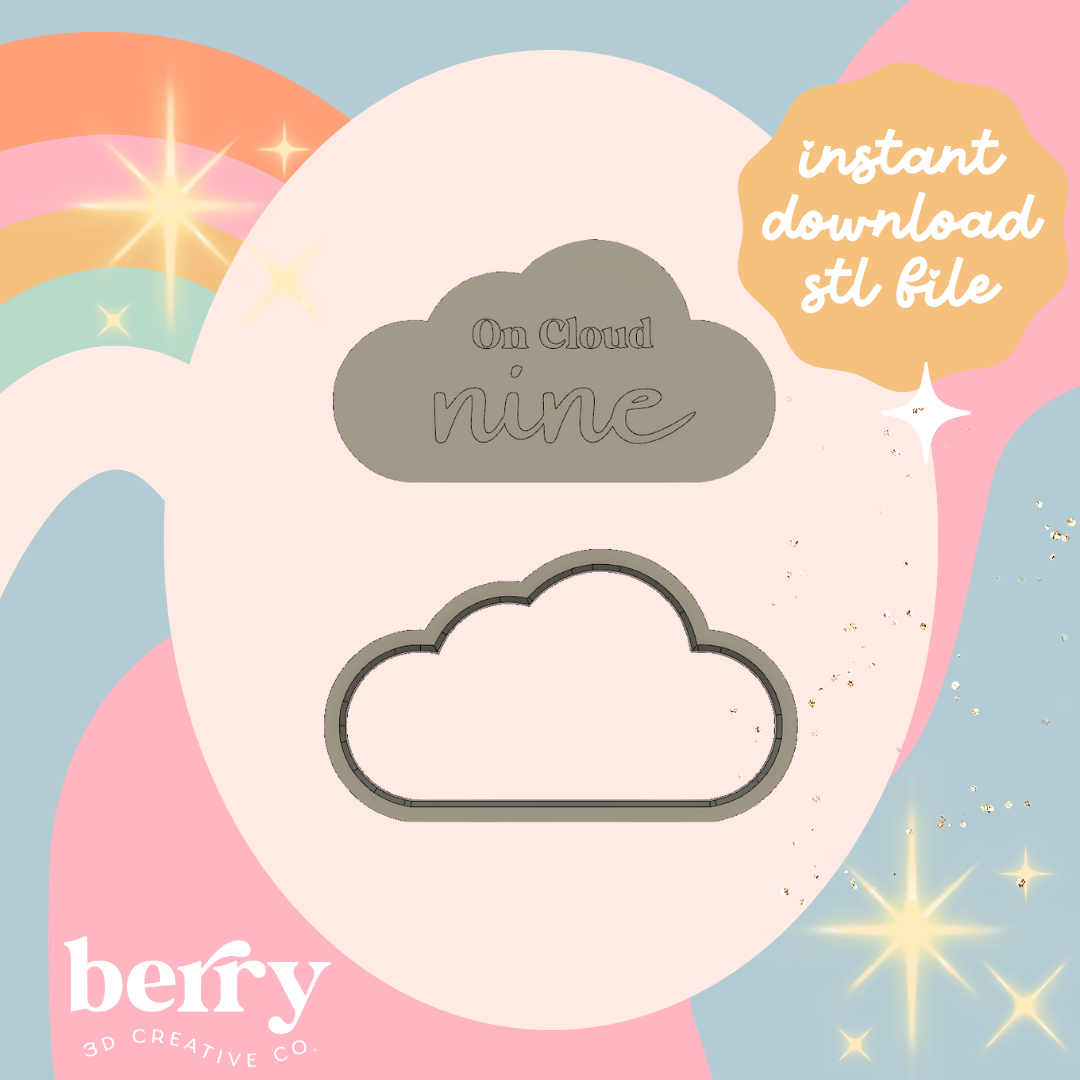 On Cloud Nine Cutter and Stamp stl file