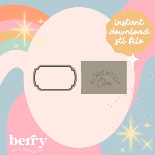 O-fish-ally One Cookie Cutter and Stamp stl file