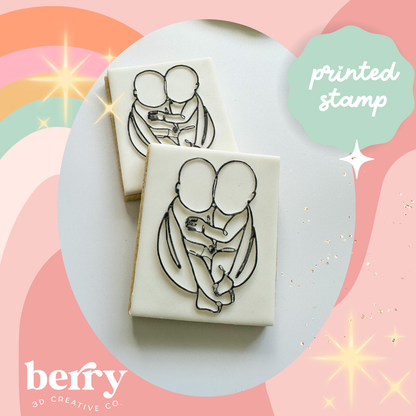 Twins Fine art lines  Debosser with matching cutter