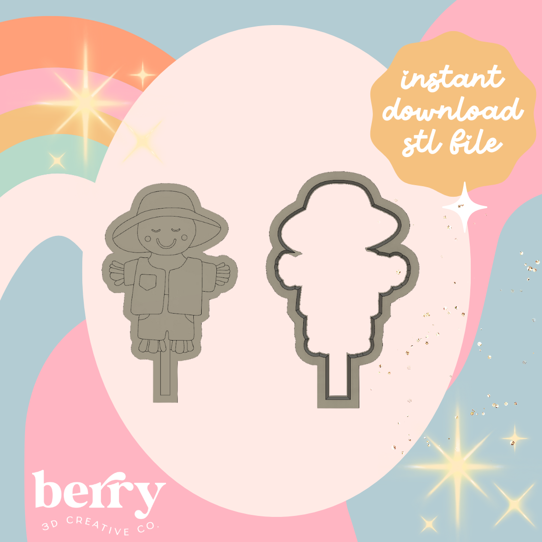 Scarecrow- Barn Yard collection Stamp and cutter STL file