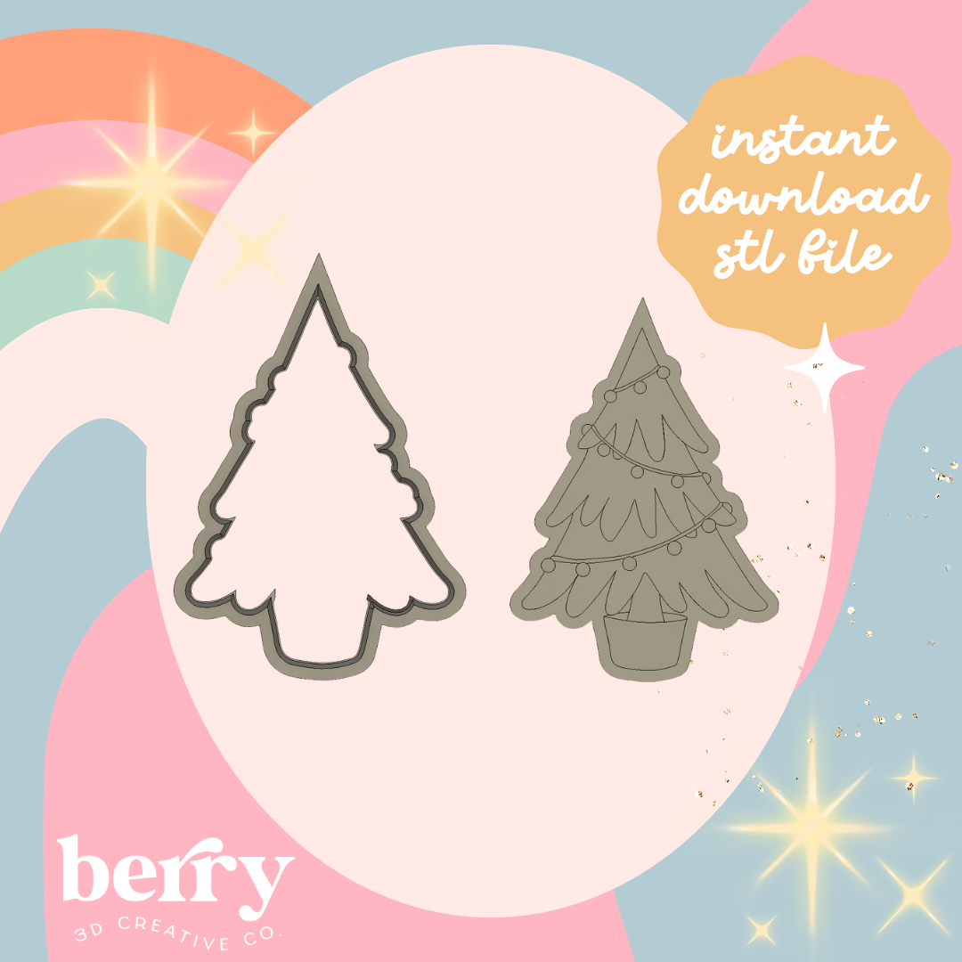 Christmas Tree - Christmas 2024 Collection Stamp and cutter STL file