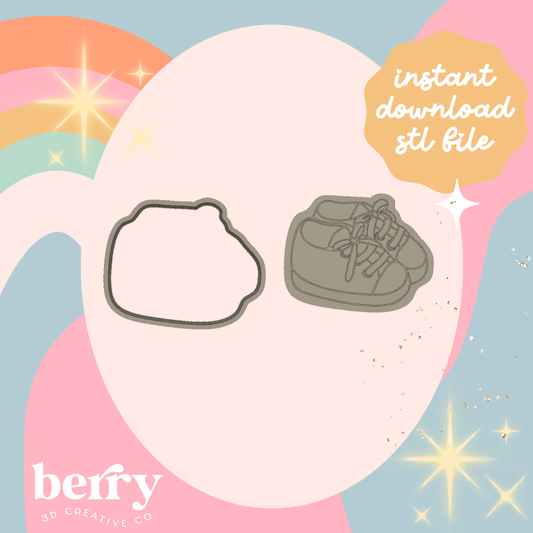 Baby Shoes/ Booties Cutter and Stamp stl file