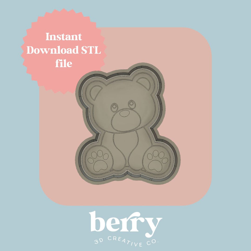 Baby Bear Cutter and Stamp stl file