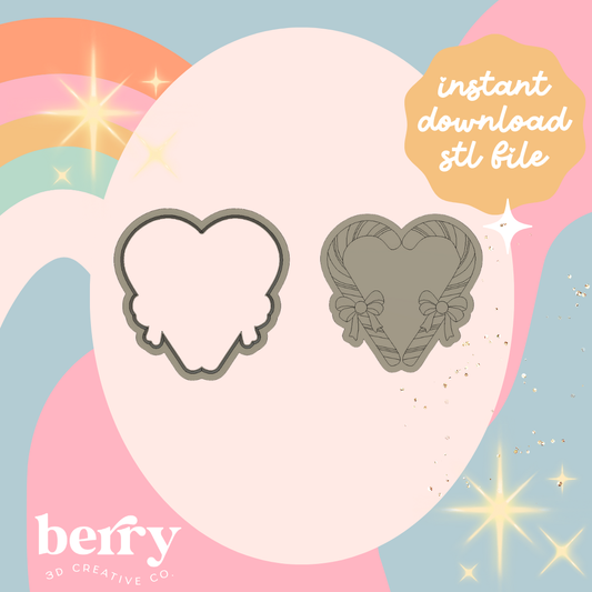 Candy Cane Cutter and Stamp stl file