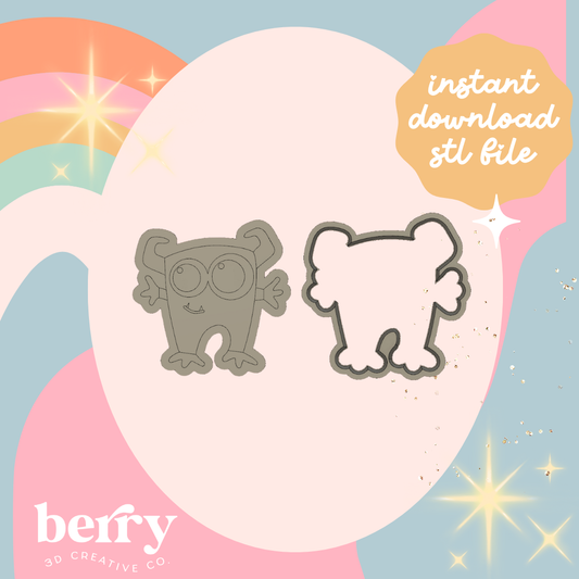Monster Cookie Cutter and Stamp stl file