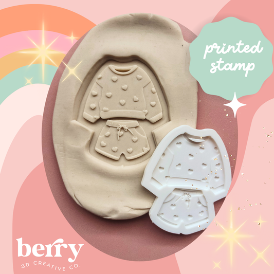 PJ’s/ sweat pants with hearts Stamp and matching cutter