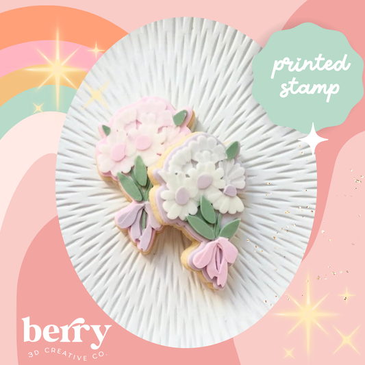 Bouqet stamp and matching cutter