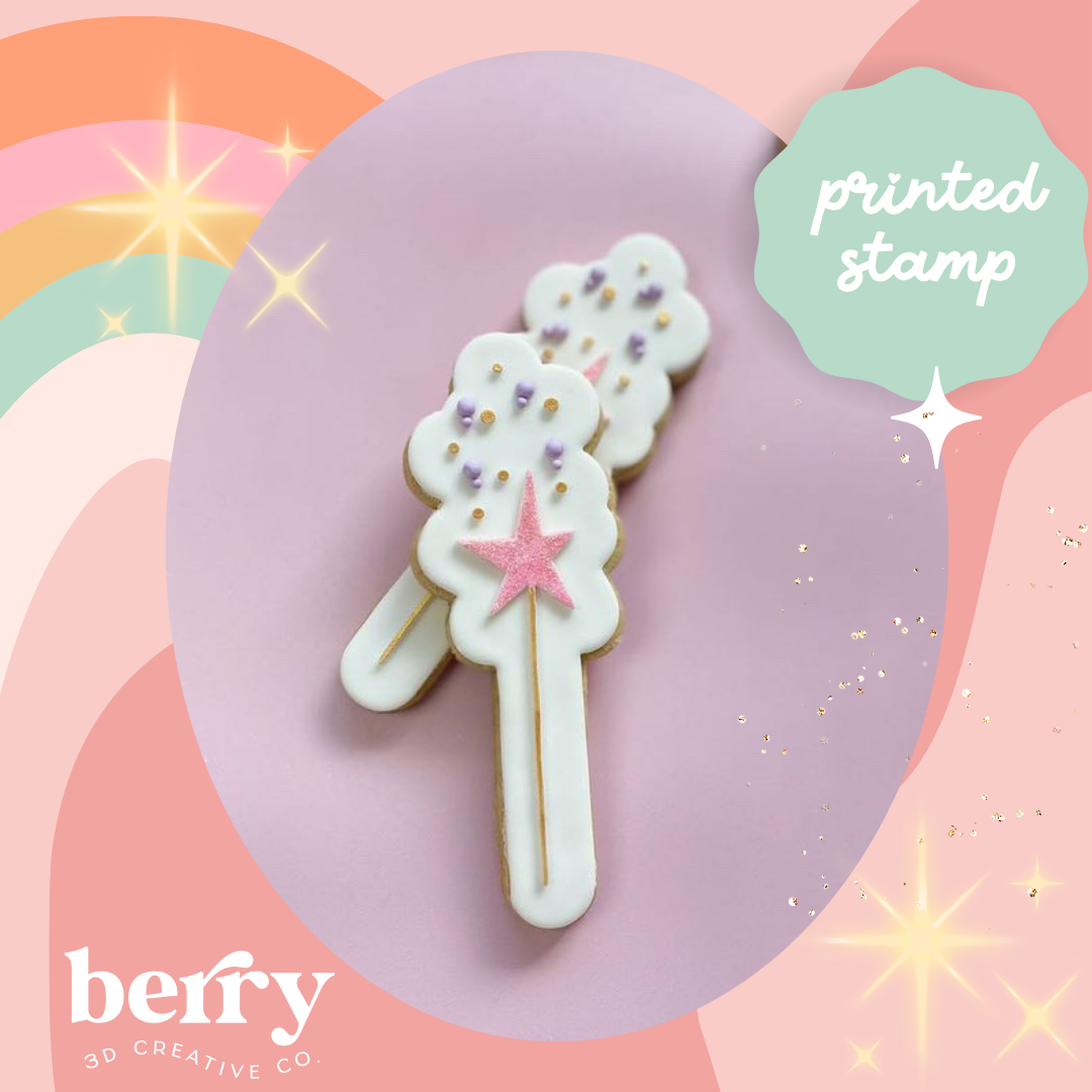 Magic fairy star Wand Debosser with matching cookie cutter