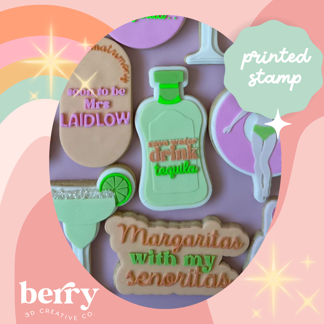 Save Water Drink Tequila Debossed Stamp and matching cutter