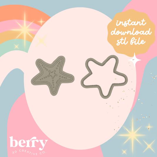 Starfish - Mermaid Collection Cutter and Stamp stl file