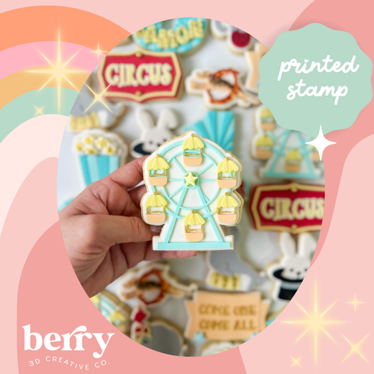 Ferris Wheel Debosser Stamp and matching cutter