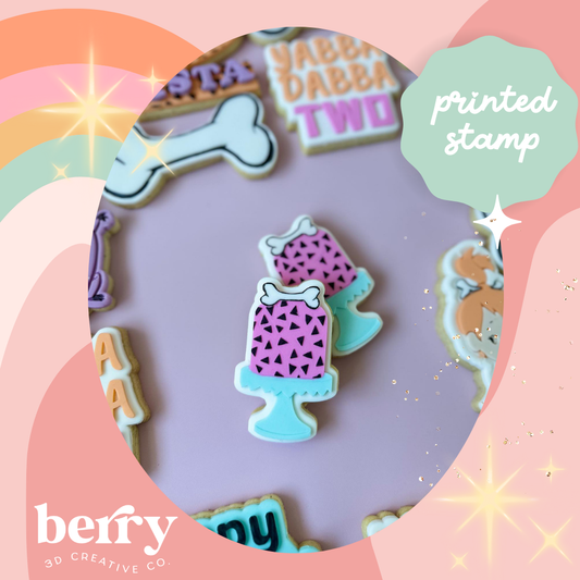 Yabba Dabba Doo Cake debosser and matching cutter