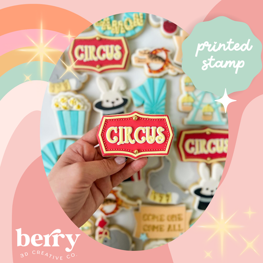 Circus Debosser Stamp and matching cutter