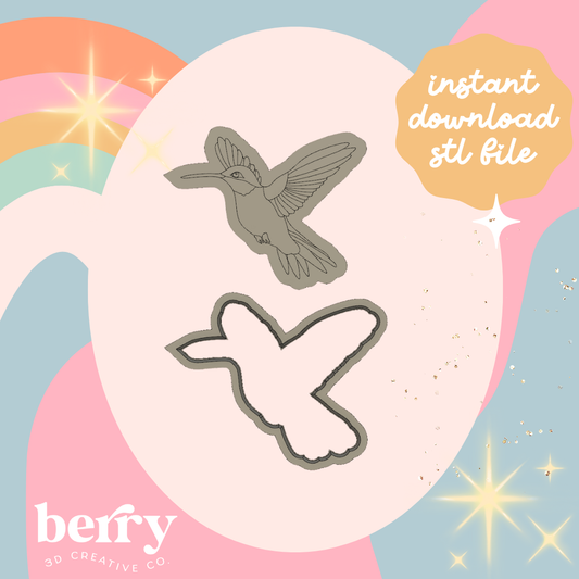 Hummingbird Cutter and Stamp stl file