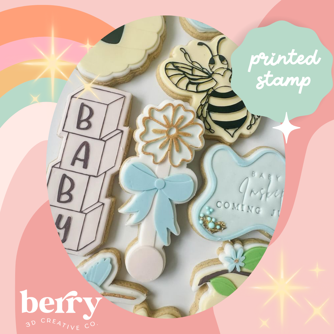 Flower Rattle Debosser and matching cutter