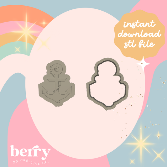 Anchor - Ahoy It's a Boy Collection cutter and Stamp stl file