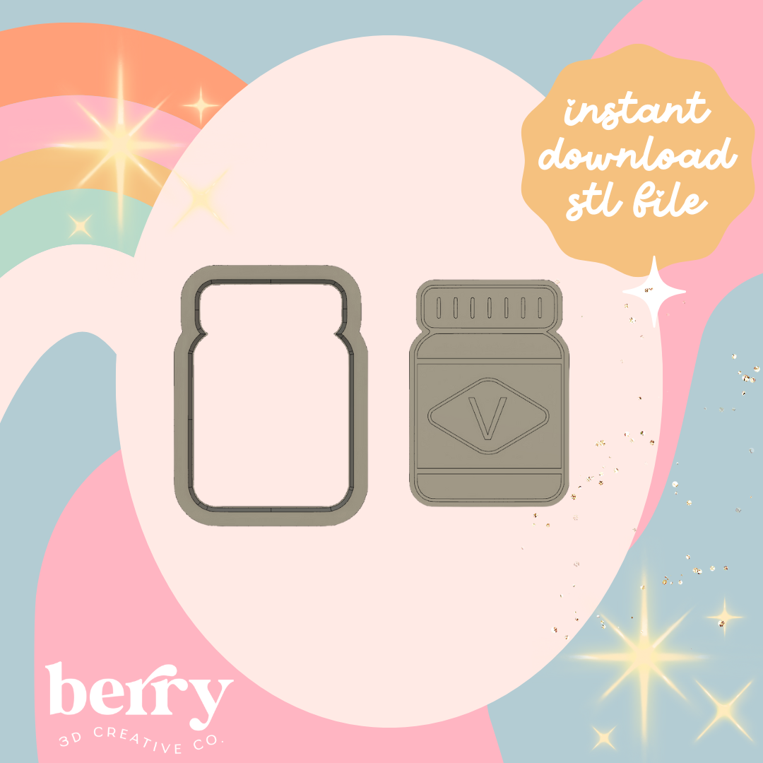 Vegemite Cutter and Stamp stl file