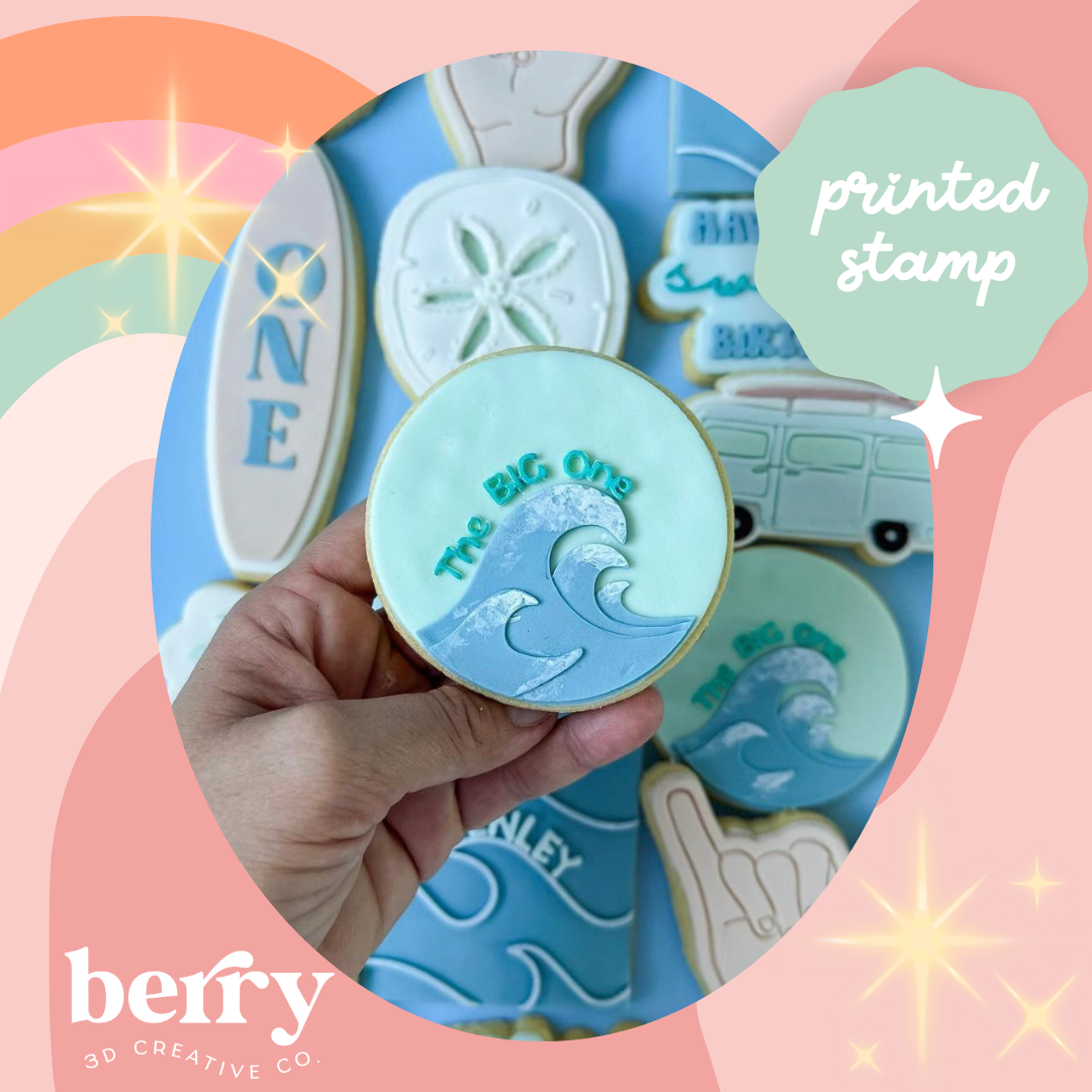 Waves with The Big One on a circle  Debosser and matching cutter