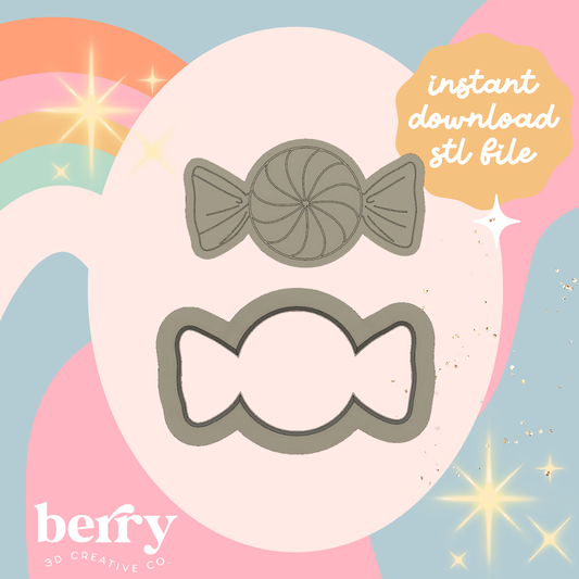 Christmas Lolly Stamp and cutter STL file