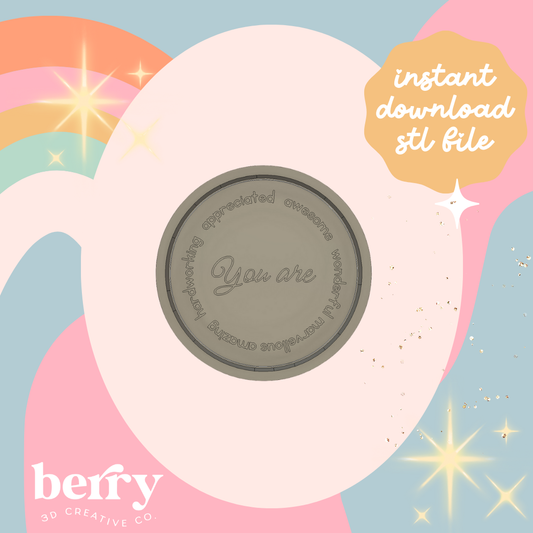 You are....... (teacher appreciation) cutter and Stamp stl file