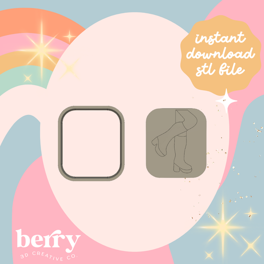 Abba Boots Cookie Cutter and Stamp stl file