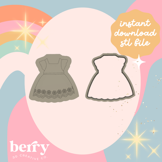 Baby Dress Cutter and Stamp stl file