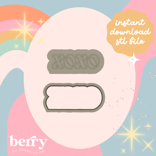 XOXO Stamp and cutter STL file