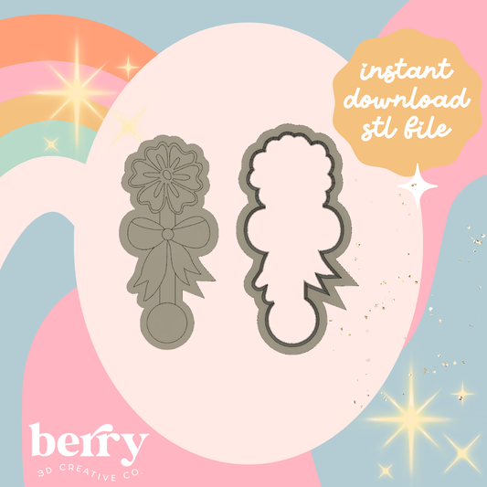 Flower Rattle Cutter and Stamp stl file
