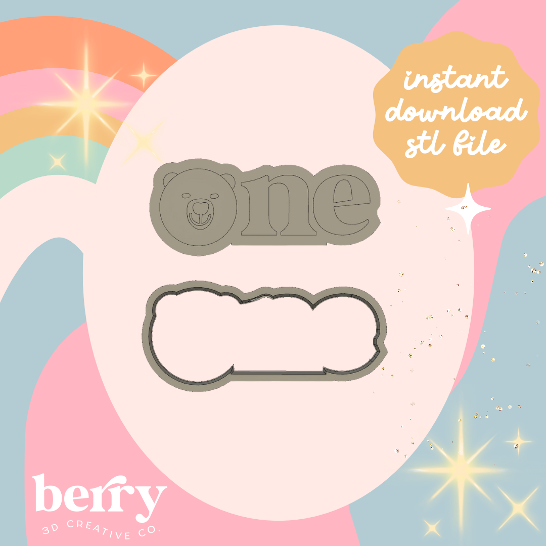 One with a bear face Cookie Cutter and Stamp stl file