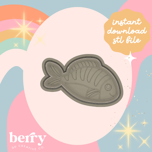 Reef Fish Cookie Cutter and Stamp stl file