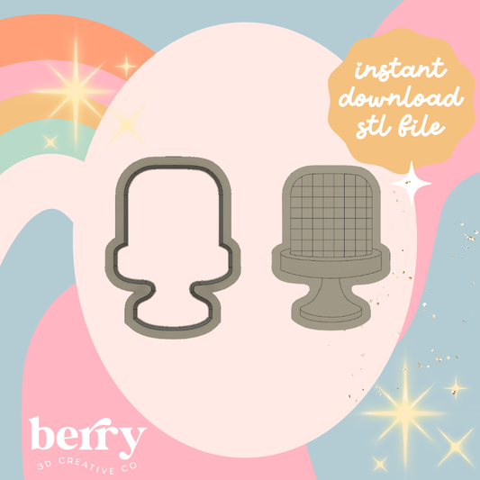 Race Car checkered cake Cutter and Stamp stl file