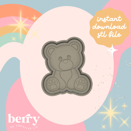 Baby Bear Cutter and Stamp stl file