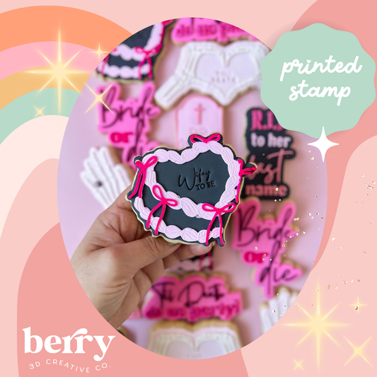 Heart Cake (left blank) Stamp and matching cutter