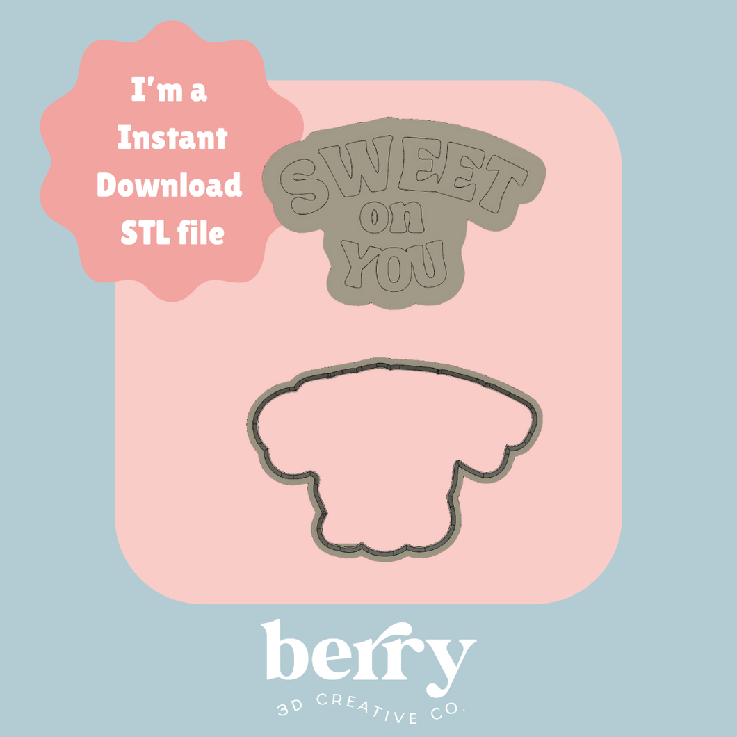 Sweet on you Cookie Cutter and Stamp stl file