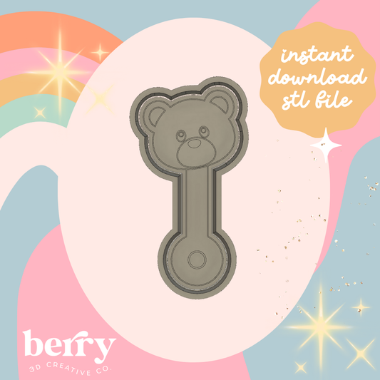 Bear rattle Cutter and Stamp stl file