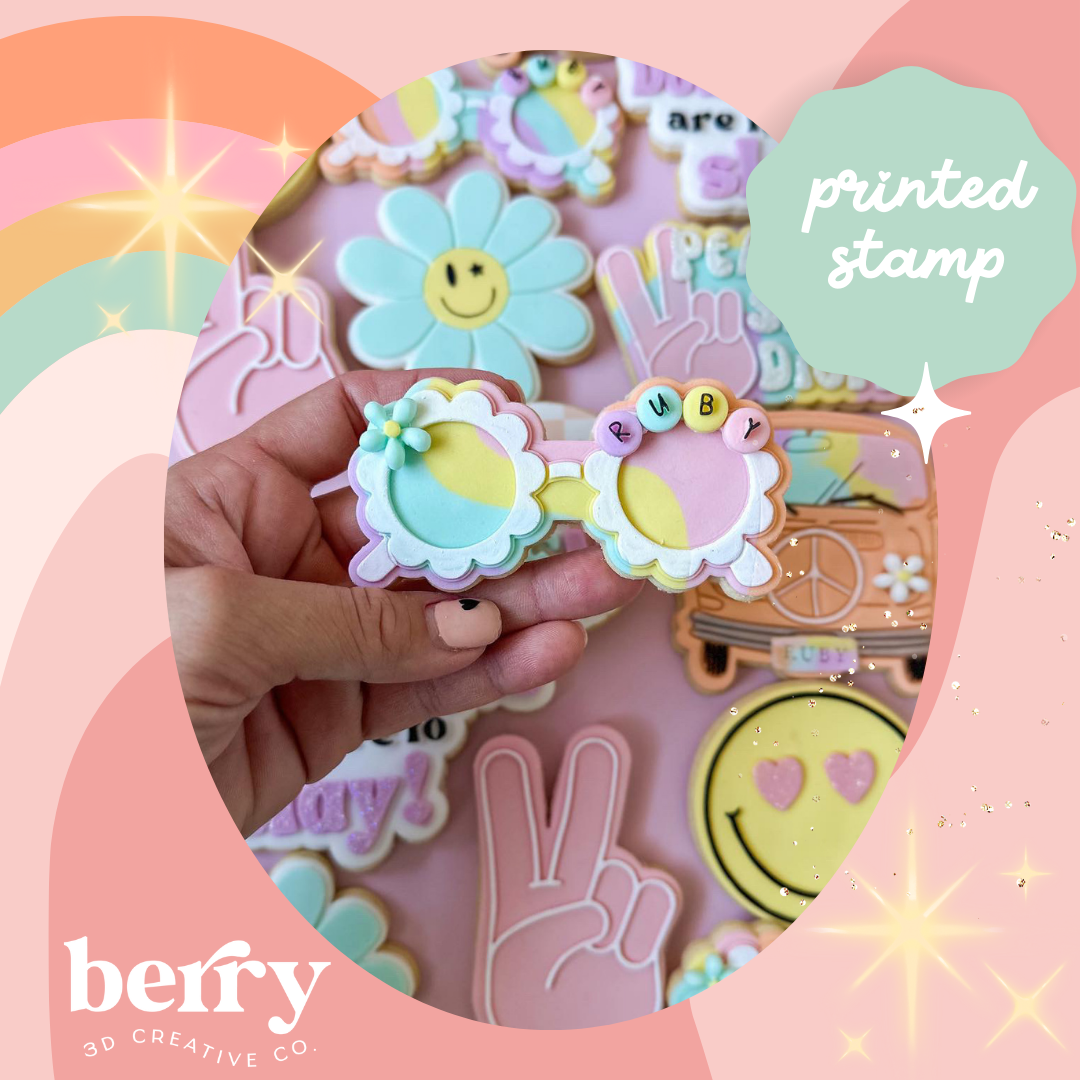 Flower glasses and matching cutter