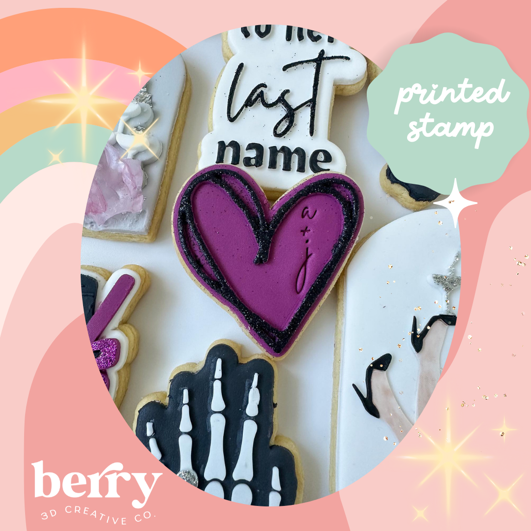 Double lined heart debosser and matching cutter