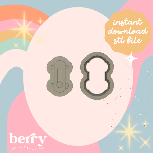 Mini Car Cookie Cutter and Stamp stl file