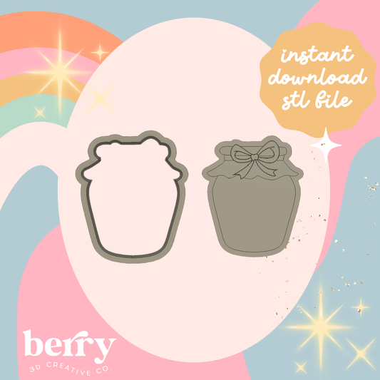 Mason Jar Stamp and cutter STL file