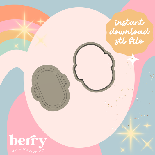 Flat Lay Bassinet and Stamp cutter stl file